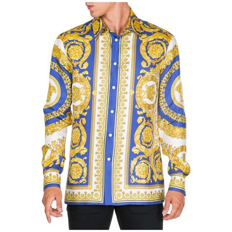 cheap long sleeve versace shirts|versace long sleeve shirt men.